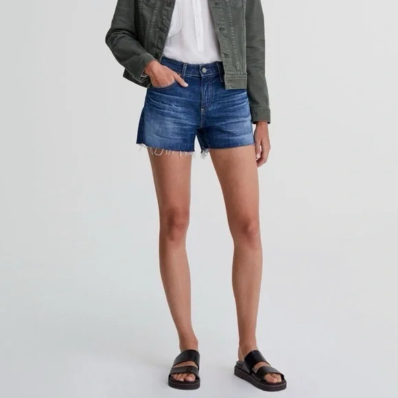 AG ADRIANO GOLDSCHMIED HaileyCutt Off EX Boyfriend Denim Shorts